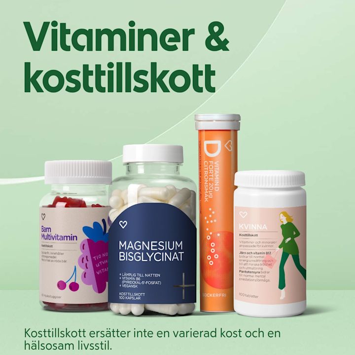 Ingång till kategorin "Vitaminer & kosttillskott".