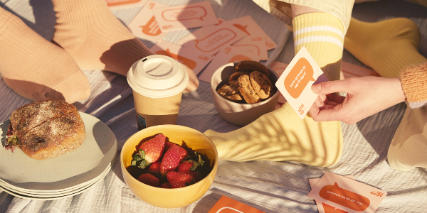 Picknick med minds varmpratskort. 