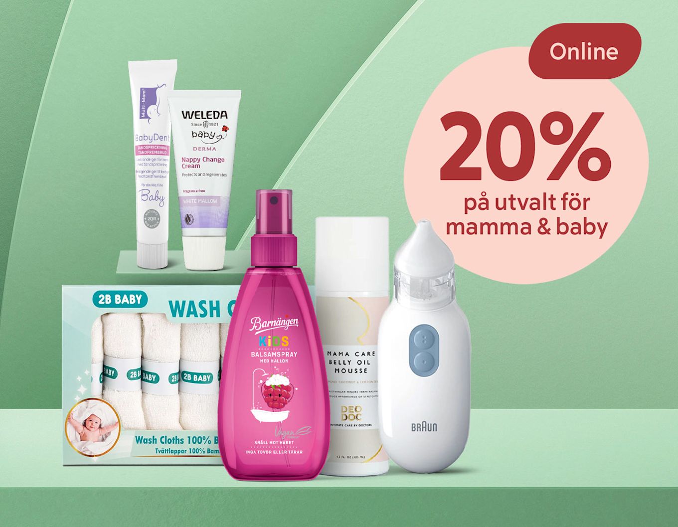 Mamma & Baby utvalt 20%