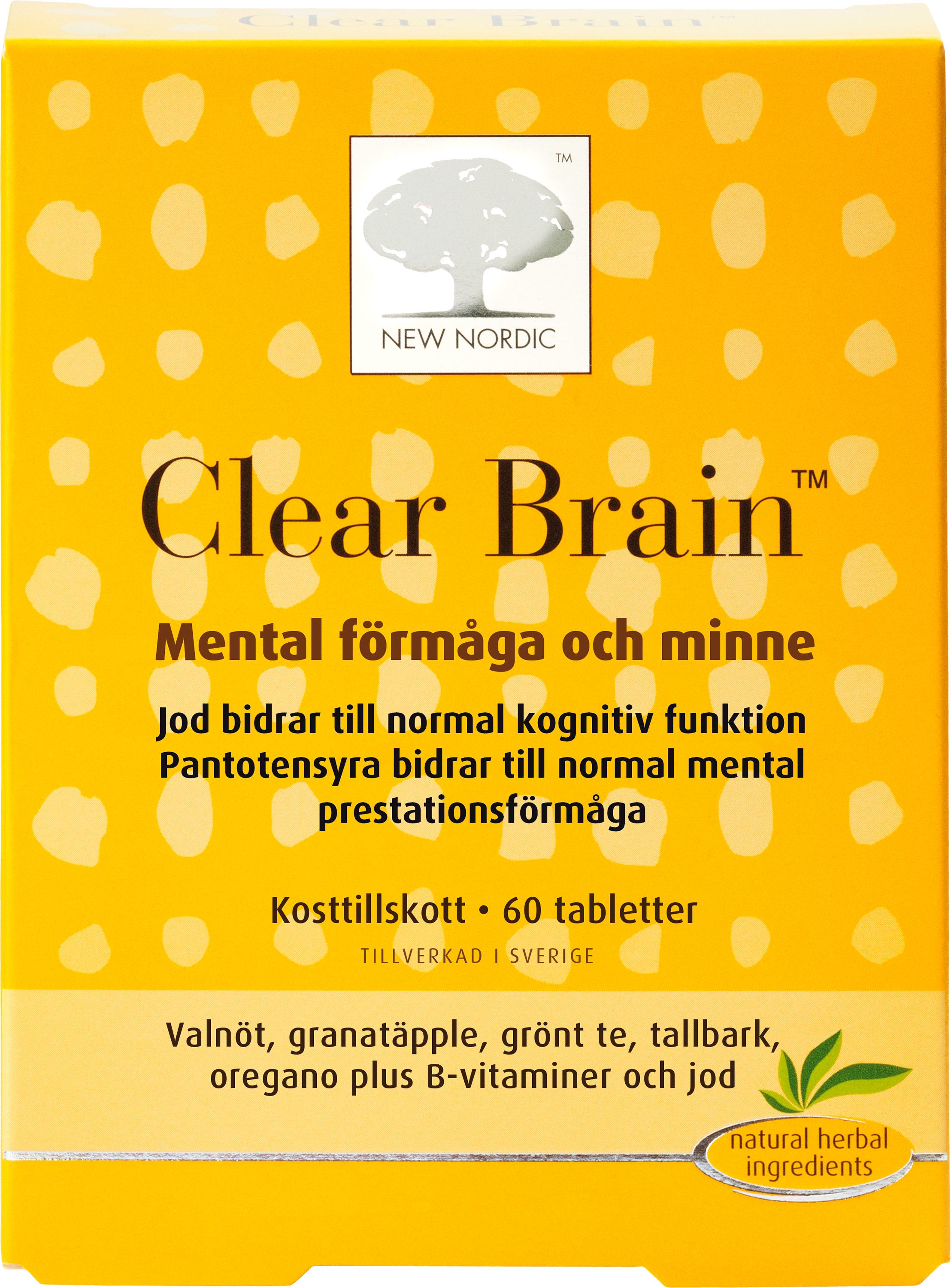 New Nordic Clear Brain 60 st