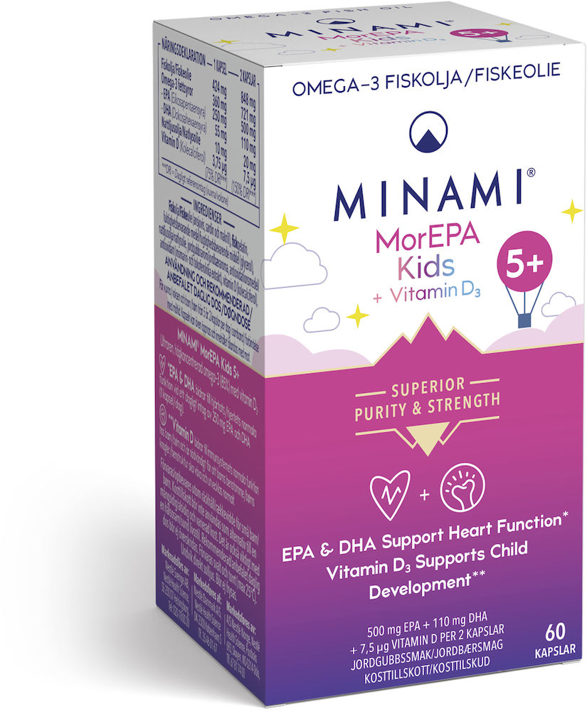 Minami MorEPA Kids Omega-3 85% 60 kapslar