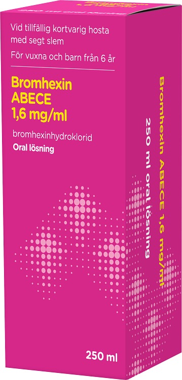 ABECE Bromhexin Oral lösning 1,6 mg/ml 250 ml