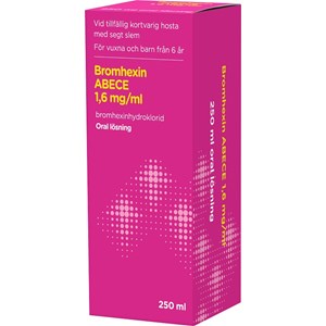 Bromhexin ABECE Oral lösning 1,6 mg/ml 250 ml