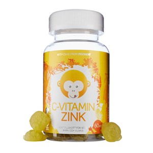 Monkids C-vitamin + Zink Fruktsmak 60 st