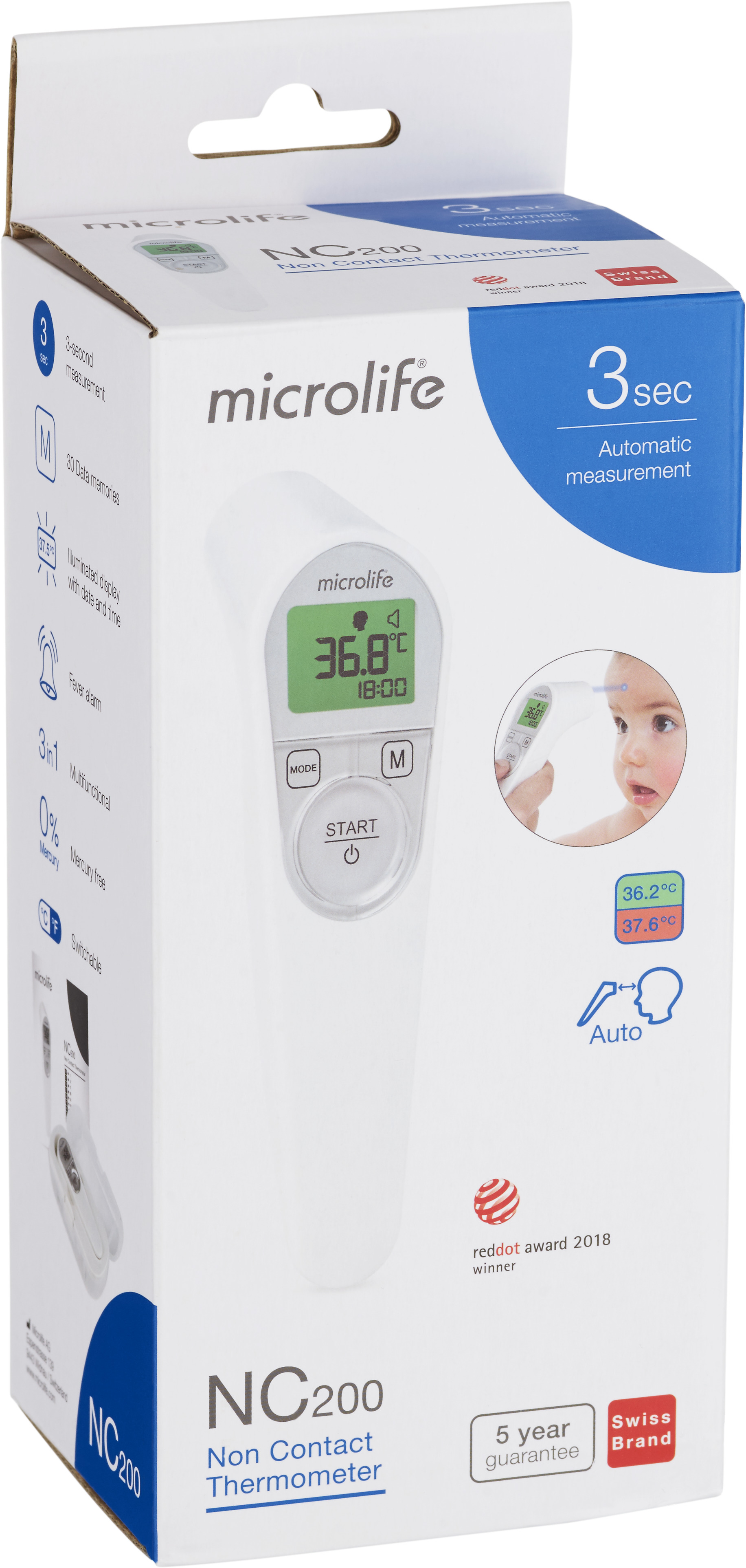 Microlife NC 200 Non contact thermometer (with Auto-measurement