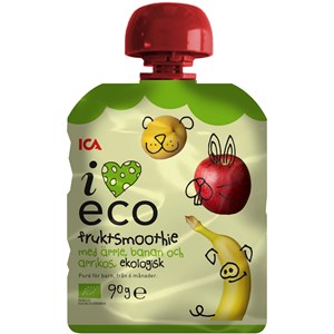 ICA I Love Eco Fruktsmoothie Äpple Banan Aprikos 90 g
