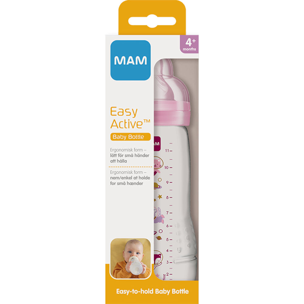 MAM Easy Active Baby Bottle 4 mån+ 330 ml Pink