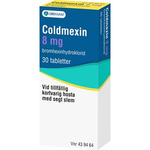 Coldmexin Orifarm 8 mg 30 tabletter