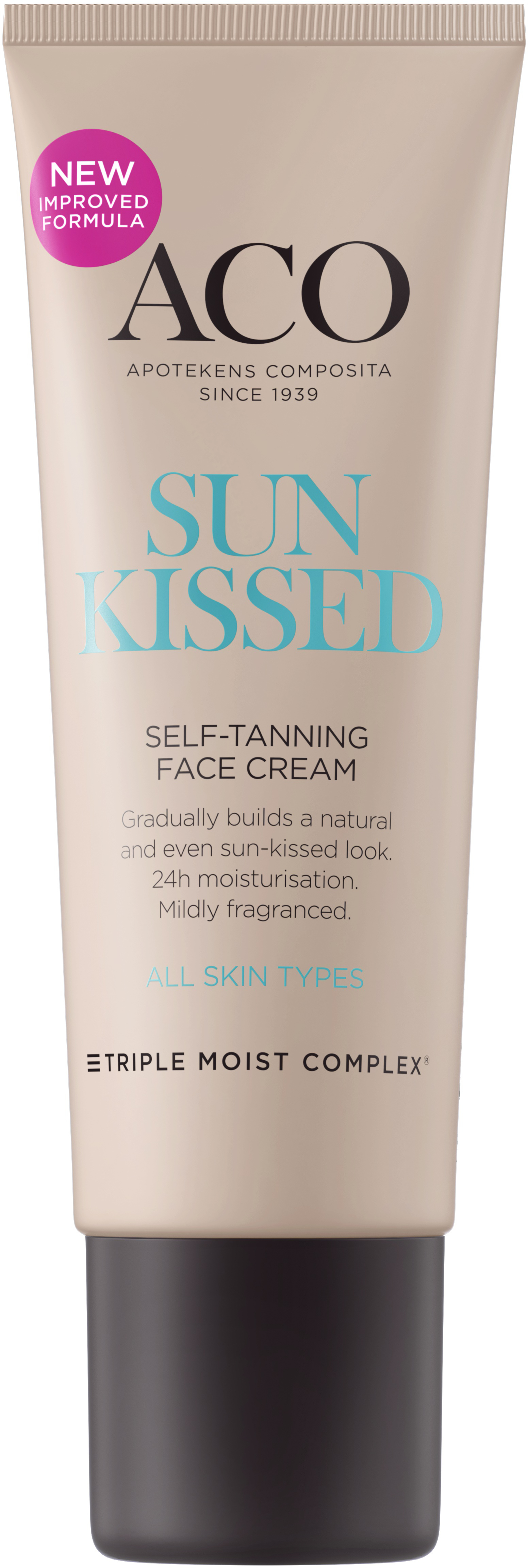ACO Sunkissed Self-Tanning Face Cream Parfymerad Brun Utan Sol 50 ml
