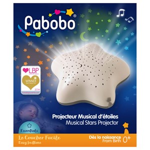 Pabobo Stjärnprojektor Stjärna Musik Beige