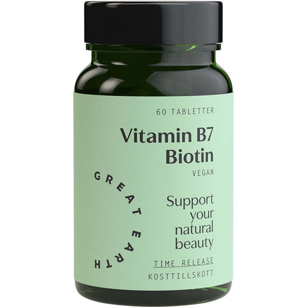 Great Earth Vitamin B7/Biotin 1000 mcg 60 tabletter