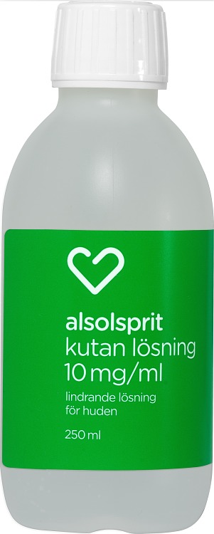 Hjärtats Alsolsprit kutan lösning 10mg/ml 250 ml