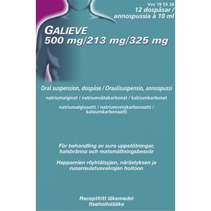 Galieve Oral suspension i dospåse 500mg/213mg/325mg Dospåse, 12st