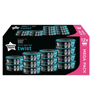 Tommee Tippee Sangenic Twist & Click Refill 12-pack