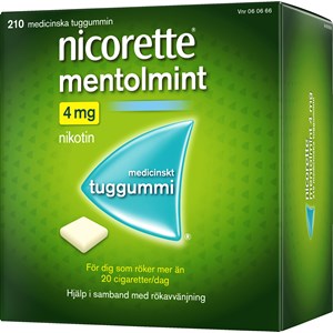 Nicorette Mentolmint medicinskt tuggummi 4 mg 210 st