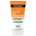 Neutrogena Clear & Defend 1% Salicylic Acid 2-in-1 Wash Mask 150 ml