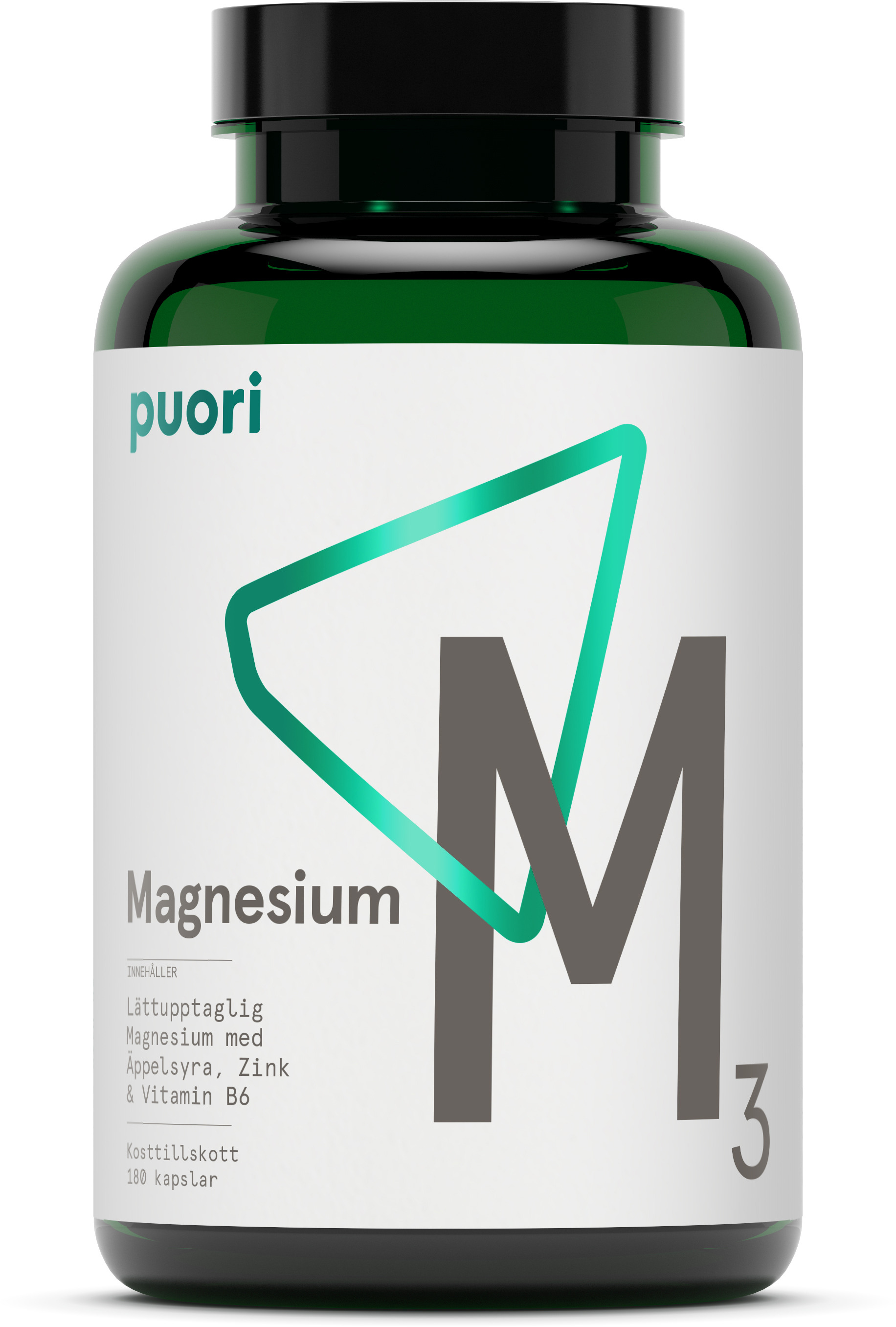 Puori M3 Magnesium & Zink 180 kapslar 225 mg