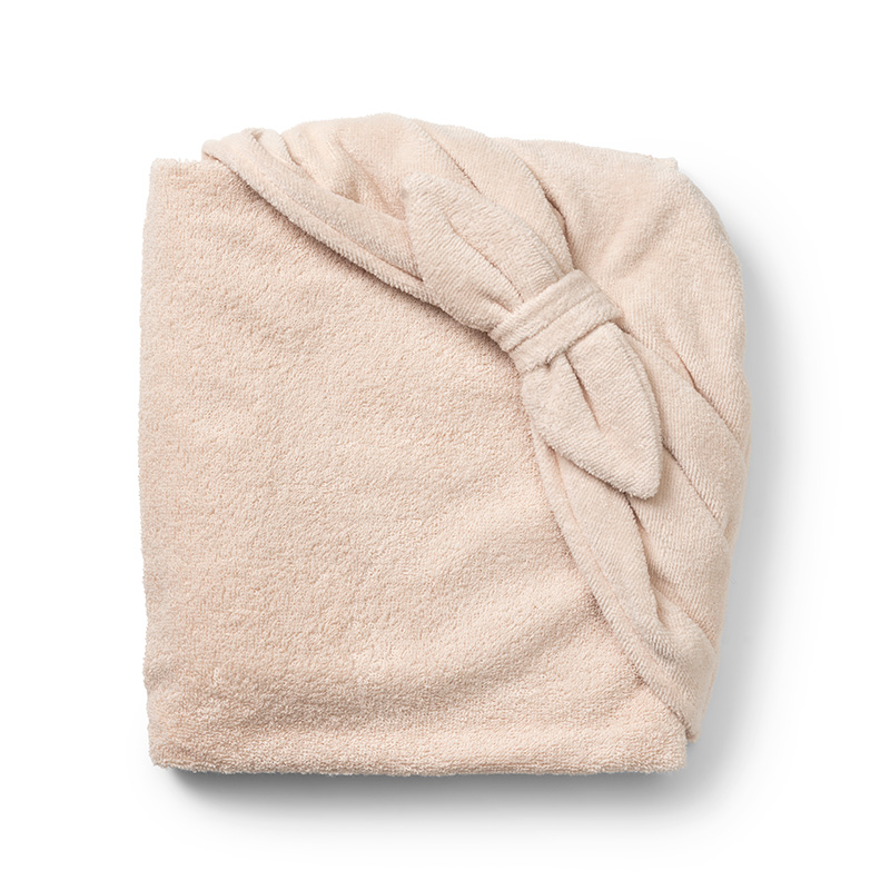 Elodie Hooded Towel Powder Pink Bow