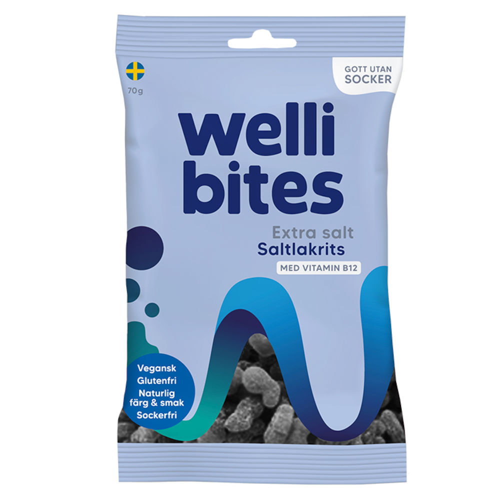 Wellibites Extra salt Saltlakrits 70g