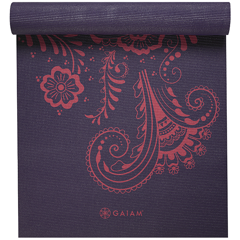 Gaiam Aubergine Swirl Yoga Mat 6 mm Premium