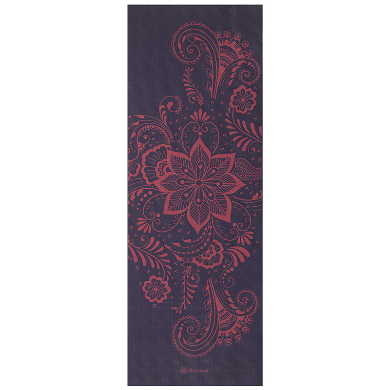 Gaiam Aubergine Swirl Yoga Mat 6 mm Premium
