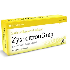 Zyx citron sugtablett 3mg 20st