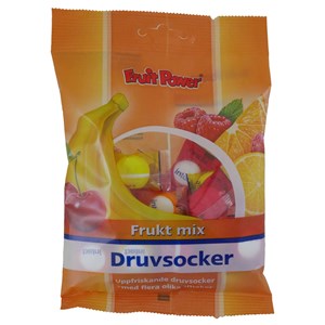 FruitPower Druvsocker Frukt Mix Tablett 75 g