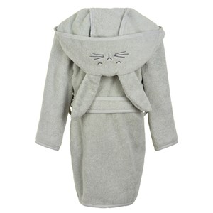 Pippi Organic Bath Robe Grey 110/116