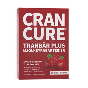 Elexir Cran Cure Tranbär Plus Mjölksyrabakterier 60 tabletter