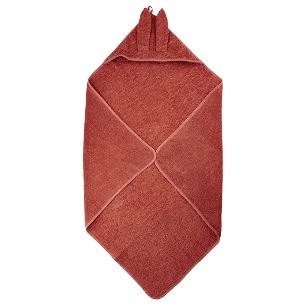 Pippi Organic Hooded Towel Marsala Red