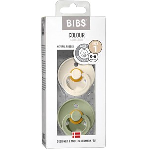 BIBS Colour Latex Size 1 Ivory/Sage 2-pack