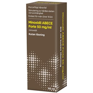 Minoxidil ABECE Forte Kutan lösning 50mg/ml Flaska, 60ml