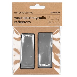 Bookman Clip-On Reflectors Black 2-pack