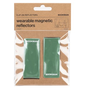 Bookman Clip-On Reflectors Green 2-pack