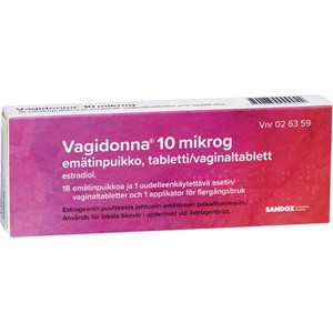 Vagidonna vaginaltablett 10 mikrog 18 st
