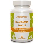 Alpha Plus D3-Vitamin 3000 IE med K2 60 kapslar
