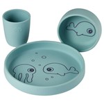 Done by Deer Silicone Dinner Set Sea Friends Blue