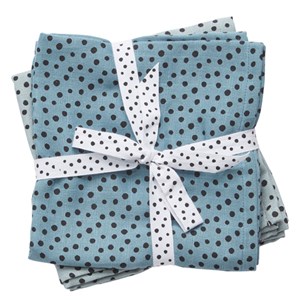 Done by Deer Burp Cloth Happy Dots Blue 2-pack