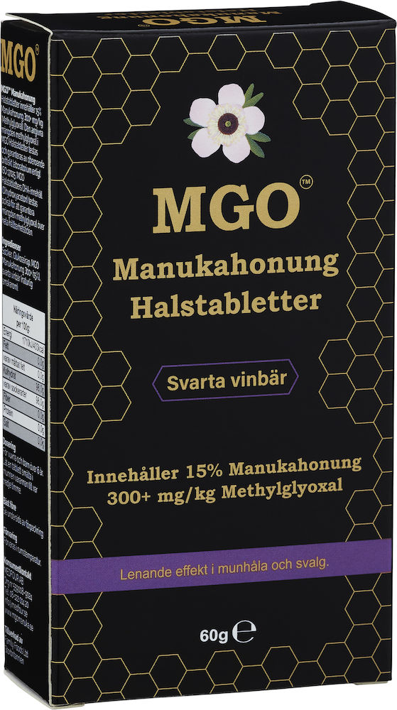 MGO Manukahonung 300+ Halstabletter Svarta Vinbär 60 g