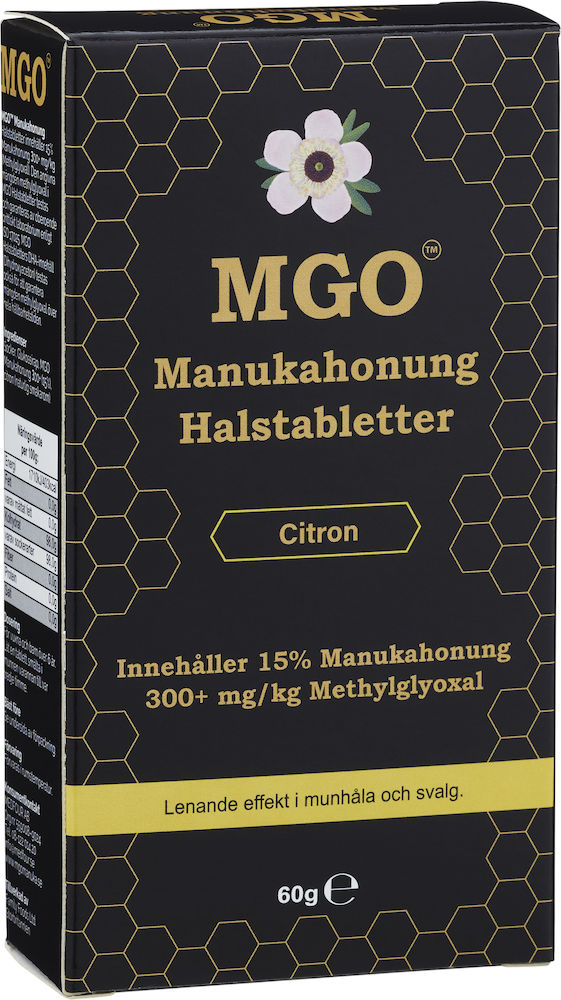 MGO Manukahonung 300+ Halstabletter Citron 60 g