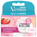 VENUS Comfortglide Strawberry Rakblad 3-pack