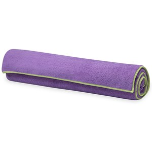 Gaiam Stay-Put Yoga Mat Towel Purple Jam