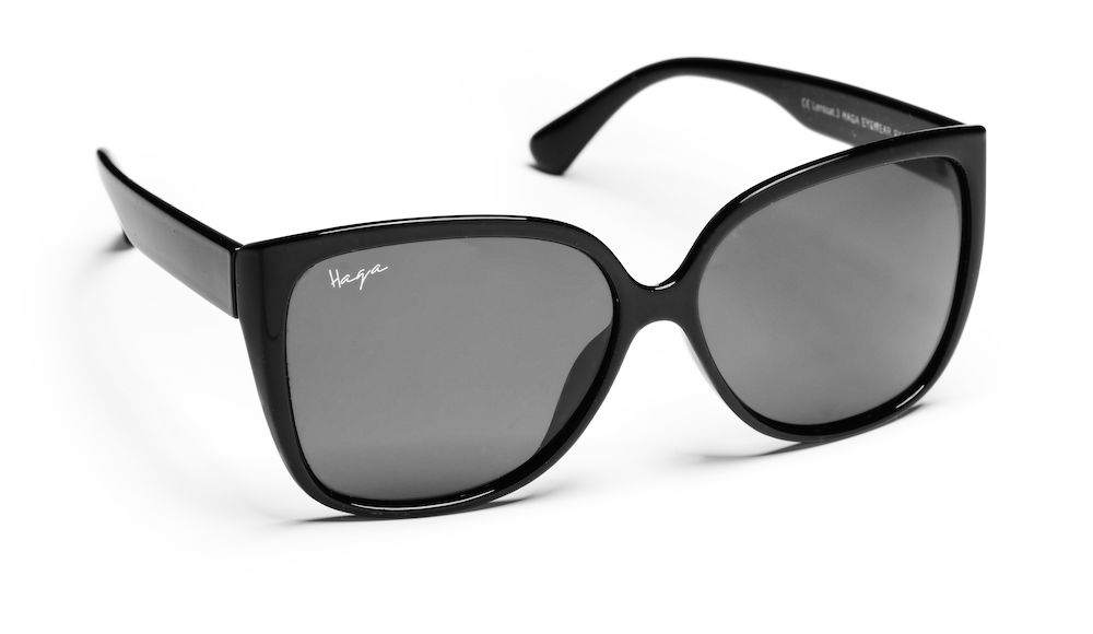 Haga Eyewear Solglas Milan Pol arized Black Grey Lens 1par