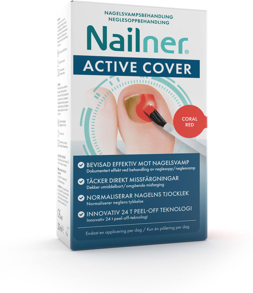 Nailner Active Cover Coral Red Nagelsvampsbehandling 30 ml