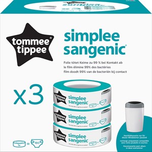 Tommee Tippee Simplee Sangenic Refill 3-pack