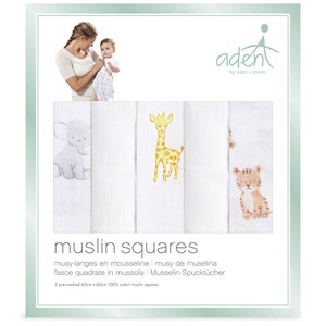 Aden+Anais Muslinfilt 60 x 60 cm Safari Babes 5-pack