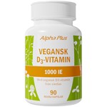 Alpha Plus Vegansk D3-Vitamin 1000 IE 90 kapslar