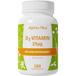 Alpha Plus D3-Vitamin 25 µg 180 sugtabletter