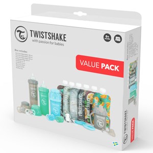 Twistshake Bottle Bundle lära dricka-kit 16 delar Blå