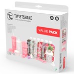 Twistshake Bottle Bundle lära dricka-kit 16 delar Rosa